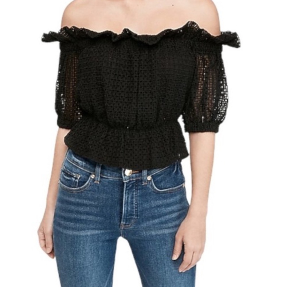 Express Black Off-Shoulder Blouse